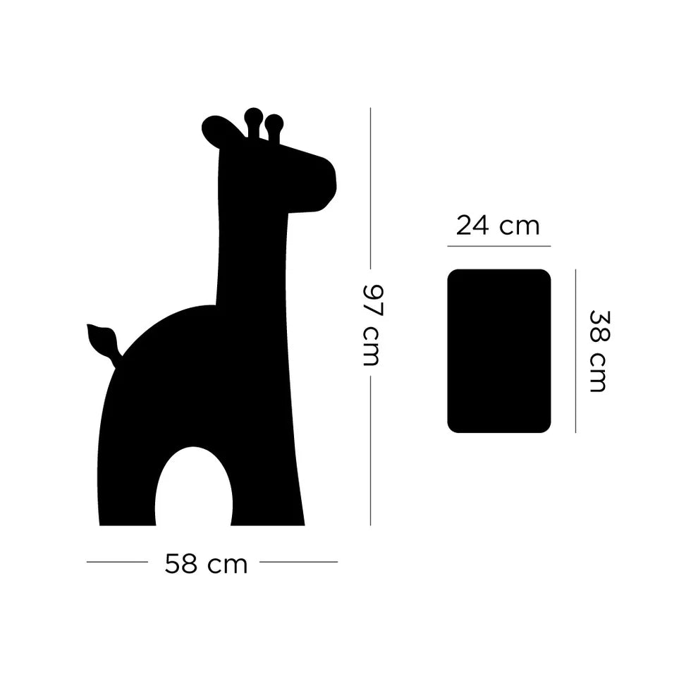 MAGNETISCHE MUURSTICKER | GIRAFFE | 58x97CM