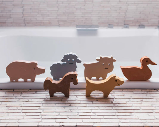 BADSPEELTJES | BOERDERIJDIEREN | SET VAN 6