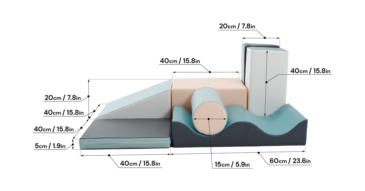 FOAMBLOKKEN | SET VAN 7 | LIGHT PASTEL