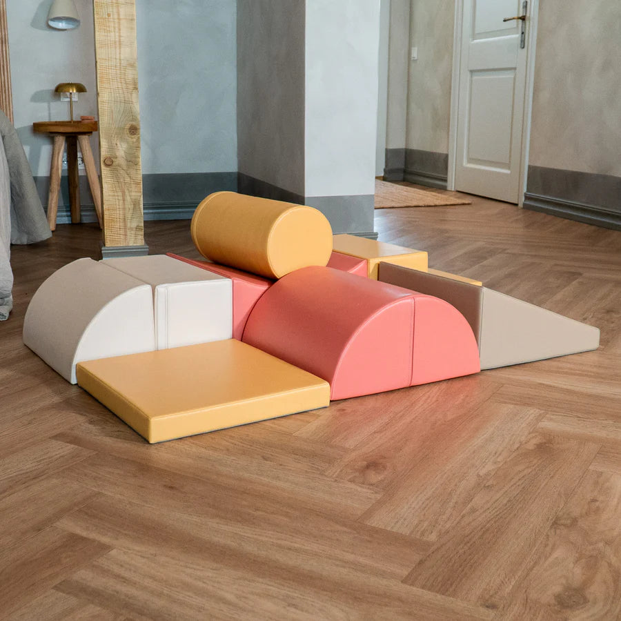 FOAMBLOKKEN | SET VAN 8 | PASTEL PINK