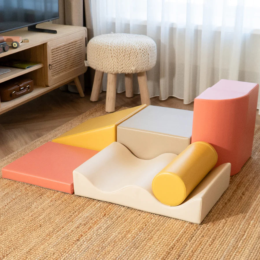 FOAMBLOKKEN | SET VAN 7 | PASTEL PINK