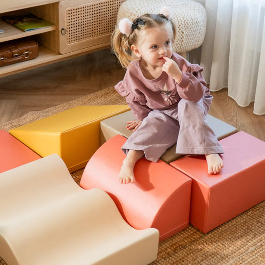 FOAMBLOKKEN | SET VAN 7 | PASTEL PINK