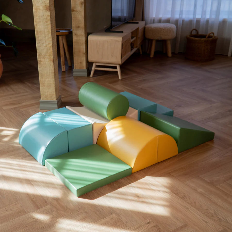 FOAMBLOKKEN | SET VAN 8 | PASTEL TURQUOISE