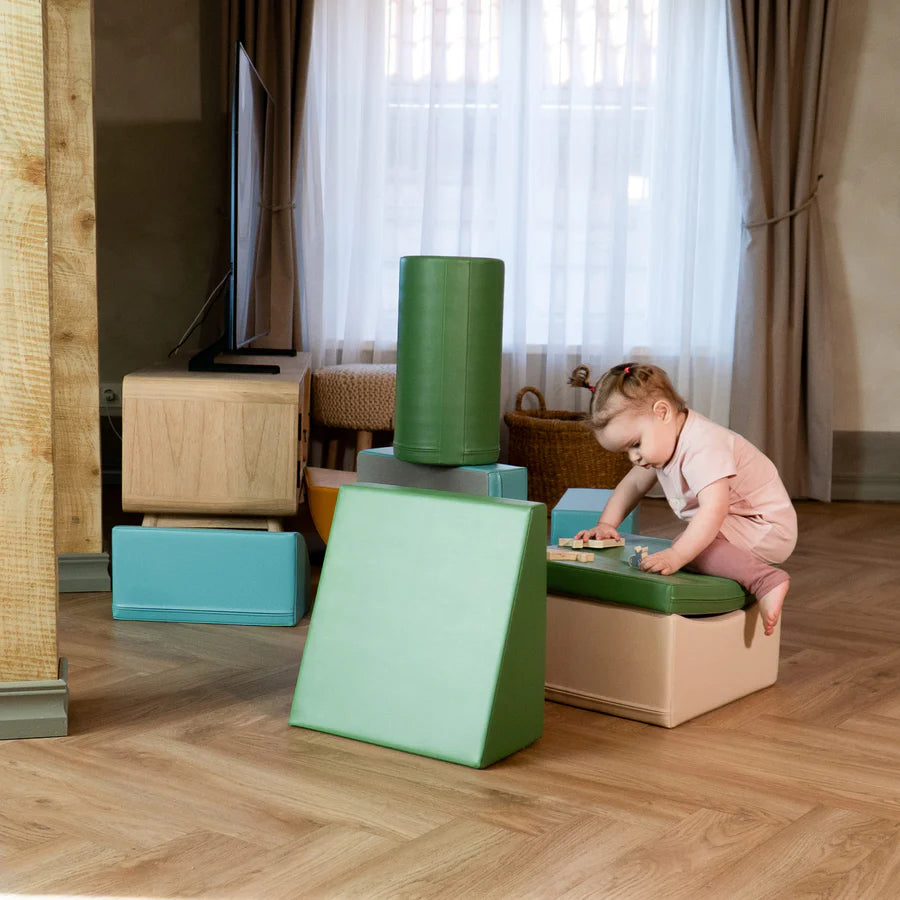 FOAMBLOKKEN | SET VAN 8 | PASTEL TURQUOISE