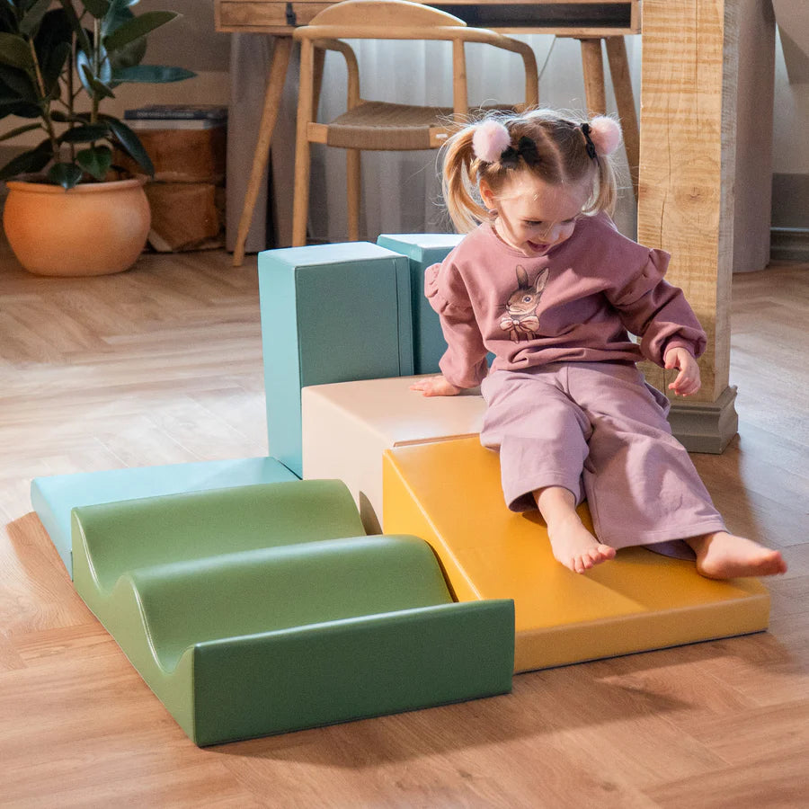 FOAMBLOKKEN | SET VAN 7 | PASTEL TURQUOISE