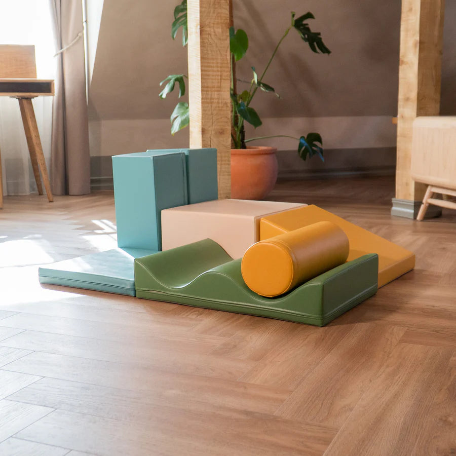 FOAMBLOKKEN | SET VAN 7 | PASTEL TURQUOISE
