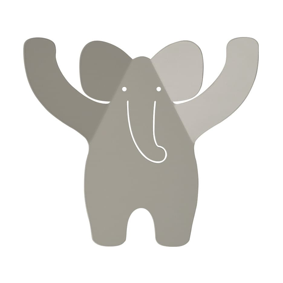 WANDKAPSTOK | OLIFANT | GRIJS