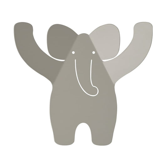 WANDKAPSTOK | OLIFANT | GRIJS