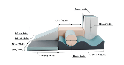 FOAMBLOKKEN | SET VAN 7 | LIGHT PASTEL