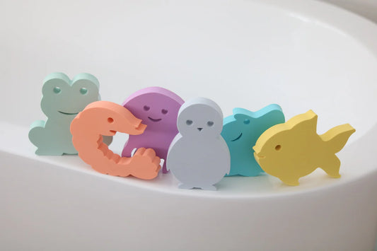 BADSPEELTJES | WATERDIEREN | SET VAN 6