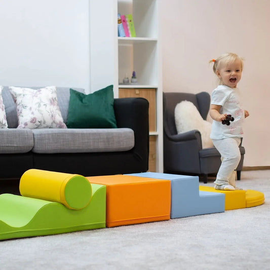 Soft Play 6 Foam Block Set - Light Multicolor Explorer