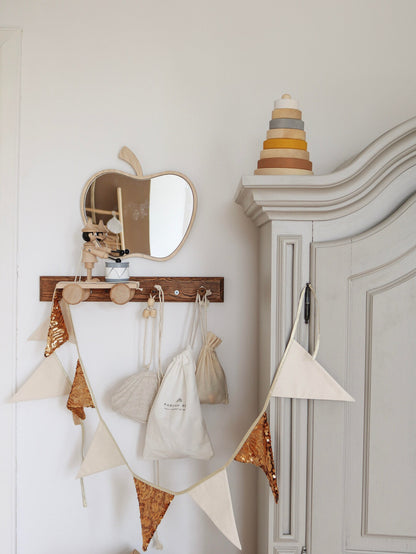 SPIEGEL | APPEL | 30X30CM | GOUD