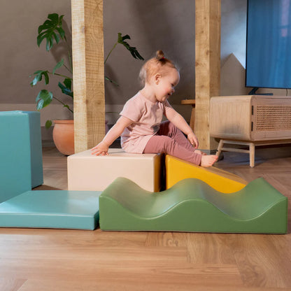 FOAMBLOKKEN | SET VAN 7 | PASTEL TURQUOISE